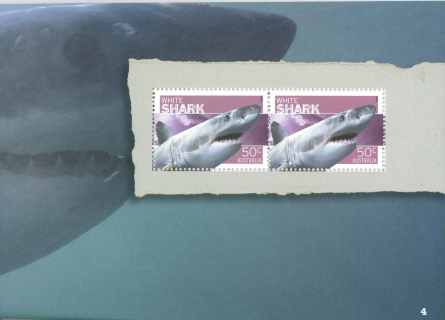 Australia-2006-Dangerous-Australians-Fauna-2-x-50-cent-Multi-P13-86-x-14-6-Pair-shark-4792-SG