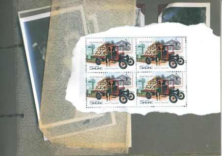 Australia-2006-Driving-through-the-Years-Cars-4-x-50-cent-Multi-P13-86-x-14-6-Souvenir-sheet