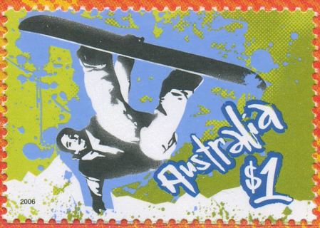 Australia-2006-Extreme-Sports-1-dollar-Multi-P13-86-x-14-6-Snowboarding