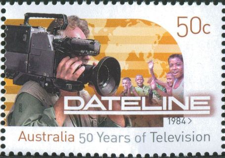 Australia-2006-Fifty-years-of-Australian-Television-50-cent-Multi-P13-86-x-14-6-TV-show-Dateline-SG2718