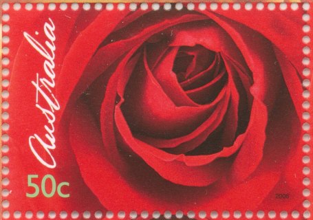 Australia-2006-Roses-Valentine-Day-50-cent-Red