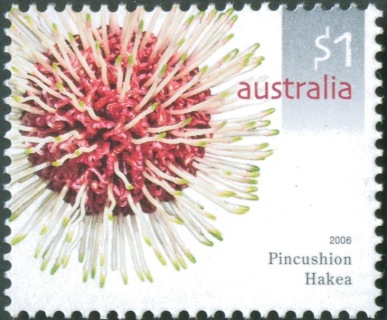 Australia-2006-Wildflowers-Australian-1-dollar-Multi-P14-4-x-14-Pincushion-Hakea-Hakea-laurina