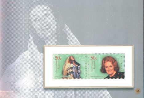 Australia-2007-10-Years-of-Australian-Legends-Prestige-Booklet-2-x-50-cent-Multi-P-Dame-Joan-Sutherland