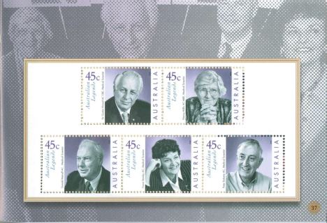 Australia-2007-10-Years-of-Australian-Legends-Prestige-Booklet-5-x-45-cent-Multi-P-Medical-scientists