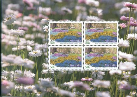 Australia-2007-Australian-Botanic-Gardens-4-x-50-cent-Multi-P13-86-x-14-6-Stamp-4966-SG