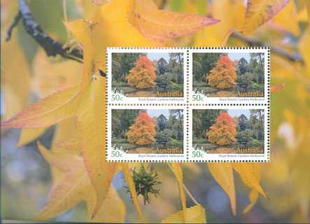 Australia-2007-Australian-Botanic-Gardens-4-x-50-cent-Multi-P13-86-x-14-6-Stamp-4968-SG