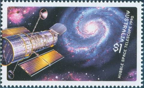 Australia-2007-Blast-off-50-Years-in-Space-1-dollar-Multi-P14-4-x-14-Dimensions-52-mm-x-30-mm