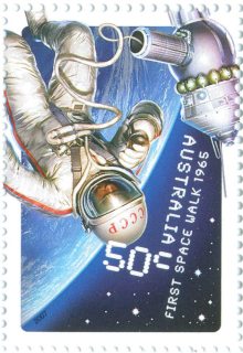 Australia-2007-Blast-off-50-Years-in-Space-50-cent-Multi-P14-6-x-13-86-First-space-walk-1965