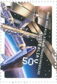 Australia-2007-Blast-off-50-Years-in-Space-50-cent-Multi-P14-6-x-13-86-International-Space-station