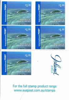 Australia-2007-Island-Jewels-islands-off-Australia-5-x-1-30-dollar-Multi-Pdie-cut-11-3-x-11-1-5-of-peel-n-stick-4875-style-SG2775