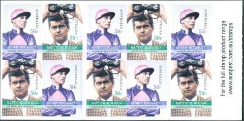 Australia-2007-Legends-2007-Australian-Horse-Racing-series-eleven-10-x-50-cent-Multi-Pdie-cut-Booklet-has-5-each-of-4822-and-4835-SG