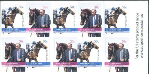 Australia-2007-Legends-2007-Australian-Horse-Racing-series-eleven-10-x-50-cent-Multi-Pdie-cut-Booklet-has-5-each-of-4837-and-4839-SG