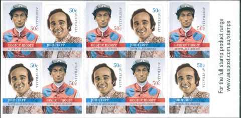 Australia-2007-Legends-2007-Australian-Horse-Racing-series-eleven-10-x-50-cent-Multi-Pdie-cut-Booklet-has-5-each-of-4841-and-4843-SG