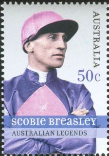 Australia-2007-Legends-2007-Australian-Horse-Racing-series-eleven-50-cent-Multi-P-Scobie-Breasley