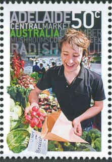 Australia-2007-Market-Feast-Produce-50-cent-Multi-P14-6-x-13-86-Adelaide-Central-Market-since-1970