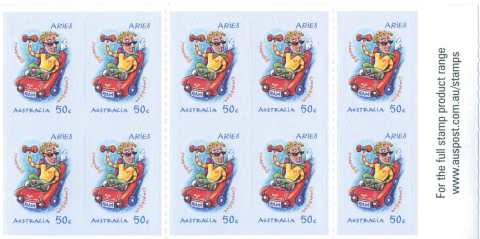 Australia-2007-Signs-of-the-Zodiac-10-x-50-cent-Multi-Pdie-cut-Peel-n-stick-booklet-only-one-shown