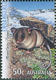 Australia-2007-Threatened-Wildlife-50-cent-Multi-P14-6-x-13-86-Mountain-pygmy-possum-Burramys-parvus-range-only-10-sq-km-in-ski-resort-area-of-NSW-Vic-SG2840