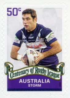 Australia-2008-Australian-Rugby-League-Centenary-50-cent-Multi-Pself-adh-die-cut-Australian-Rugby-League-team