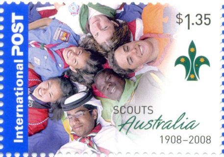 Australia-2008-Centenary-of-Scouting-in-Australia-1-35-dollar-Multi-P13-86-x-13-86-International-Scouts