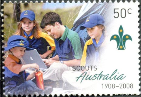 Australia-2008-Centenary-of-Scouting-in-Australia-50-cent-Multi-P13-86-x-13-86-Australian-Scouts