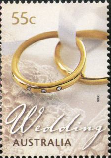 Australia-2008-For-Every-Occasion-55-cents-Multi-P14-6-x-13-86-Gold-Wedding-bands-SG3071