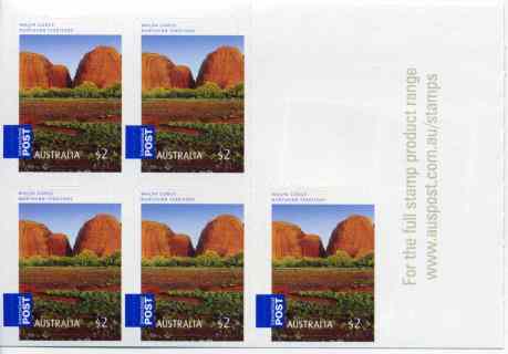 Australia-2008-Gorgeous-Australia-5-x-2-dollar-Multi-Pself-adh-die-cut-5-x-Walpa-Gorge