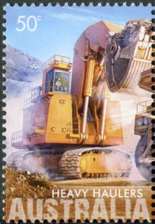 Australia-2008-Heavy-Haulers-from-Extractive-Industries-50-cent-Multi-P14-6-x-13-86-Bucket-end-loader-for-lifting-ore-at-open-cut-SG2972