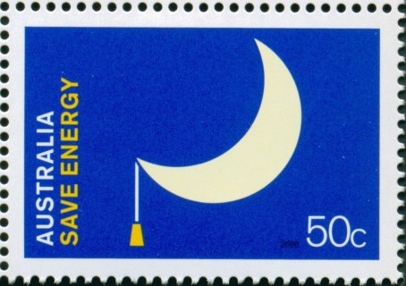 Australia-2008-Living-Green-50-cent-Multi-P13-86-x-14-6-Save-energy-white-new-moon-on-blue-background