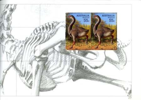 Australia-2008-Megafauna-large-extinct-Australian-creatures-2-x-55-cent-Multi-P14-6-x-13-86-Genyornis