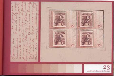 Australia-2009-Australia-Post-200-years-Series-B-Australias-Favourites-4-x-55-cent-Multi-P13-86-x-14-6-Block-of-2-x-2-on-artistic-background-of-sheet-stamp-5349-SG