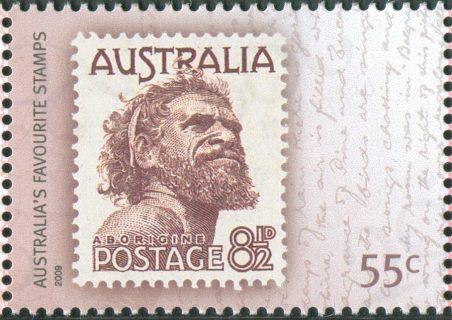 Australia-2009-Australia-Post-200-years-Series-B-Australias-Favourites-55-cent-Multi-P13-86-x-14-6-Stamp-on-stamp_3