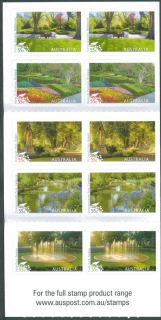 Australia-2009-Australian-Parks-Gardens-10-x-55-cent-Multi-PDie-cut-Booklet-of-10-self-adhesive-stamps