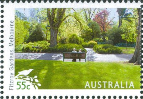 Australia-2009-Australian-Parks-Gardens-55-cent-Multi-P14-6-x-13-86-Fitzroy-Gardens