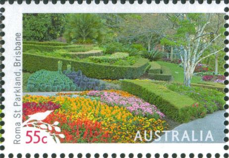 Australia-2009-Australian-Parks-Gardens-55-cent-Multi-P14-6-x-13-86-Roma-Street-Parkland