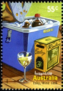 Australia-2009-Inventive-Australia-55-cent-Multi-P14-6-x-13-86-Sheet-stamp-Esky-drink-cooler-and-cardboard-wine-cask