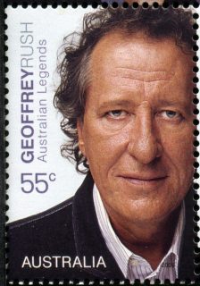 Australia-2009-Legends-2009-series13-Legends-of-the-Screen-55-cent-Multi-P13-86-x-14-6-Actor-Geoffrey-Rush-portrait-SG3115