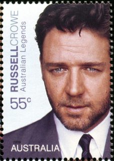 Australia-2009-Legends-2009-series13-Legends-of-the-Screen-55-cent-Multi-P13-86-x-14-6-Actor-Russell-Crowe-portrait-SG3114