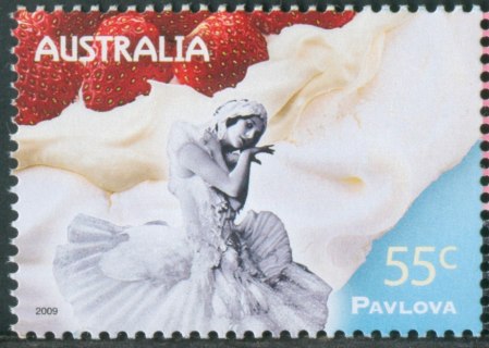 Australia-2009-Not-Just-Desserts-Australian-Food-55-cent-Multi-P13-86-x-14-6-Pavlova-