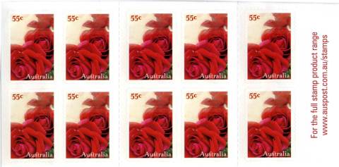 Australia-2009-With-Love-10-x-55-cent-Multi-Pdie-cut-Booklet