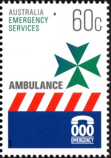 Australia-2010-000Emergency-Services-60-cent-Multi-P14-4-x-14-Maltese-Cross-with-Ambulance-SG3444