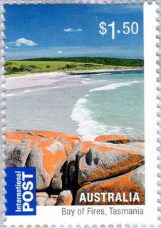 Australia-2010-Australian-Beaches-International-Stamps-1-5-dollar-Multi-P14-6-x-13-86-Bay-of-Fires