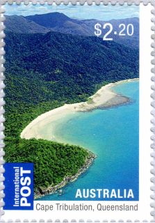 Australia-2010-Australian-Beaches-International-Stamps-2-2-dollar-Multi-P14-6-x-13-86-Cape-Tribulation