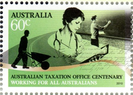 Australia-2010-Australian-Taxation-Office-Centenary-60-cent-Black