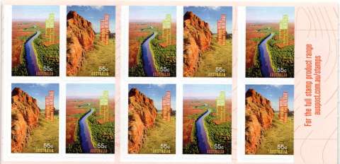 Australia-2010-Australian-World-Heritage-Sites-10-x-55-cent-Multi-Pdie-cut-Five-of-design-5516-and-5-of-5517