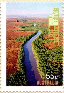 Australia-2010-Australian-World-Heritage-Sites-55-cent-Multi-P14-6-x-13-86-Kakadu-National-Park