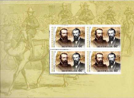 Australia-2010-Burke-Wills-explorers-150-years-4-x-60-cent-Multi-P13-86-x-14-6-Prestige-booklet-block-of-four