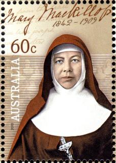 Australia-2010-Canonisation-Mary-MacKillop-60-cent-Brown-beige-white-P14-6-x-13-86-Shows-Mary-MacKillop-in-nuns-habit-interpreted-from-early-photo-SG3504