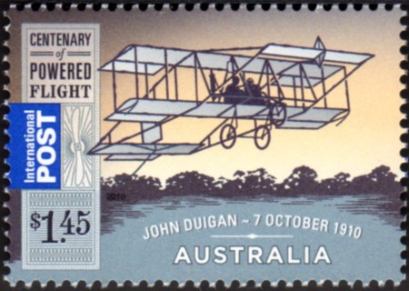 Australia-2010-Centenary-of-Powered-Flight-1-45-dollar-Multi-P14-6-x-13-86-Flight-Harry-Houdini