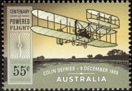 Australia-2010-Centenary-of-Powered-Flight-55-cent-Multi-P14-6-x-13-86-Flight-Colin-Defries-Victoria-ParkRacecourse-Sydney