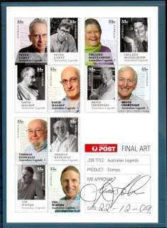 Australia-2010-Graeme-John-retirement-edition-12-x-55-cent-Multi-P13-86-x-14-6-Facsimile-of-12-stamps-gaining-approval-procedure-by-Managing-Director-of-AP-signature-Stamps-from